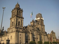 The Catedral Metropolitana de la Asuncion de Maria (Metropolitan Cathedral of the Assumption of Mary) in Mexico City